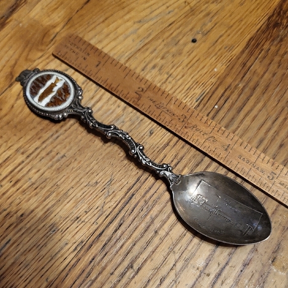 Decorative Silver Spoon with Ornate Handle - Picture 1 of 7